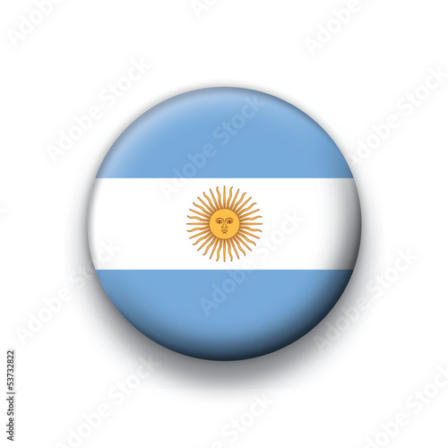 Vector flag button series Argentina