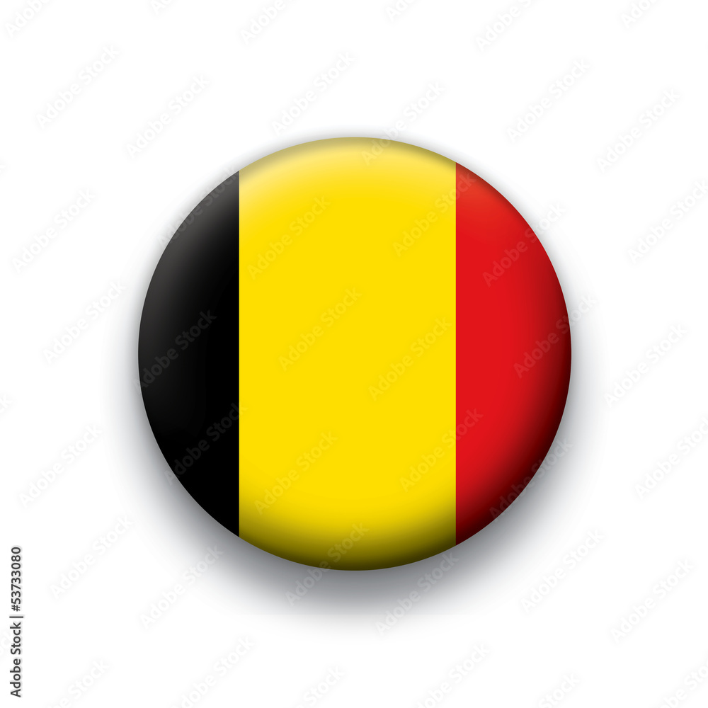 Fototapeta premium Vector flag button series Belgium