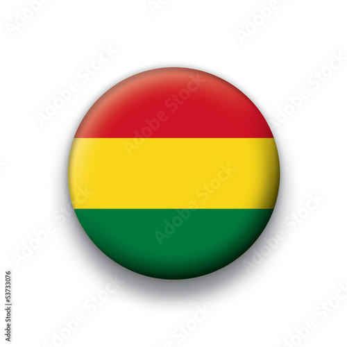 Vector flag button series Bolivia