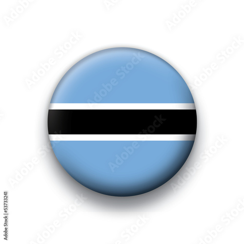 Vector flag button series Botswana