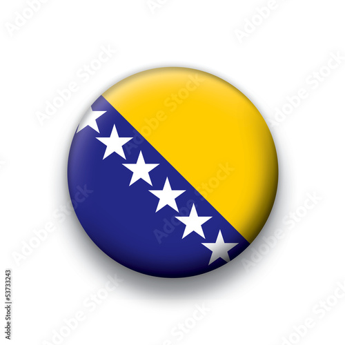 Vector flag button series Bosnia and Herzegovina
