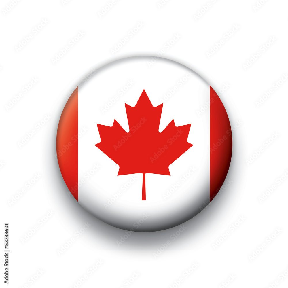 Vector flag button series Canada Vector flag button series Canada