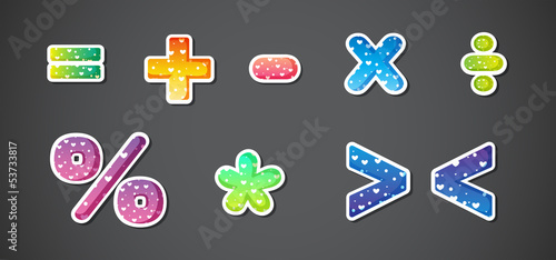 Colorful signs and symbols