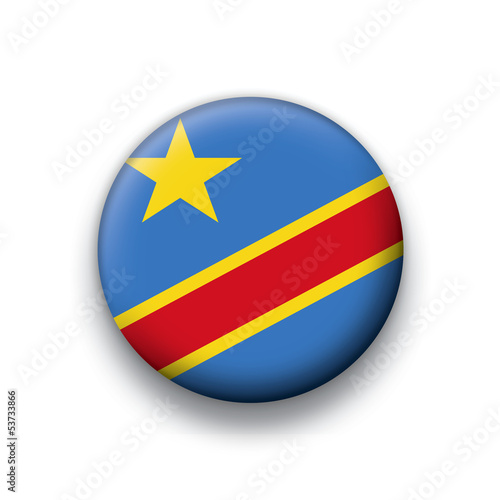 Vector flag button series Congo