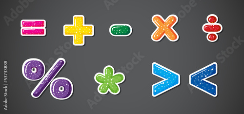 Colorful signs and symbols