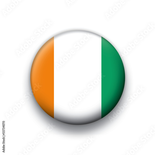 Vector flag button series Cote d'Ivoire