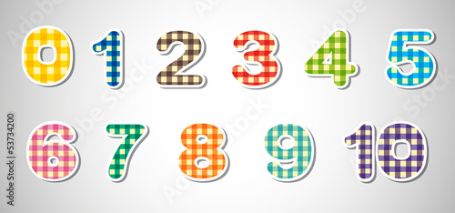 Checkered numerical figures