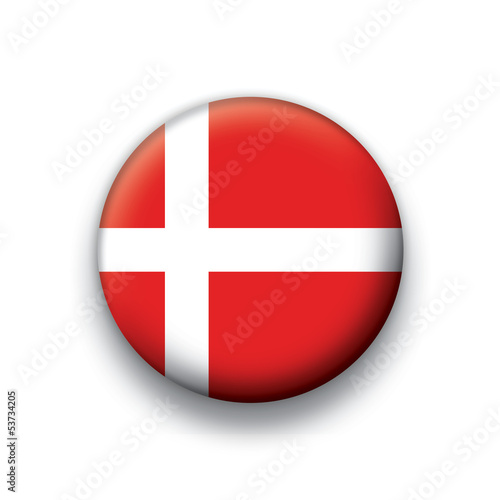 Vector flag button series Denmark