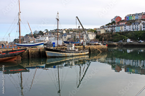 traditional yachts in Brixham harbour