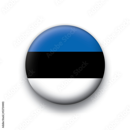 Vector flag button series Estonia
