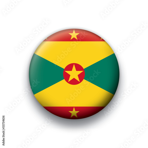 Vector flag button series Grenada