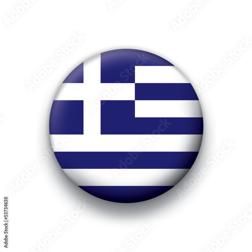 Vector flag button series Greece