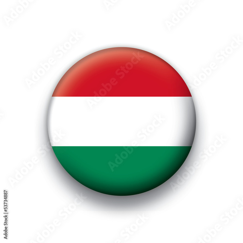 Vector flag button series Hungary