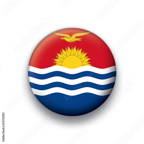 Vector flag button series Kiribati