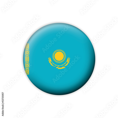 Vector flag button series Kazakhstan