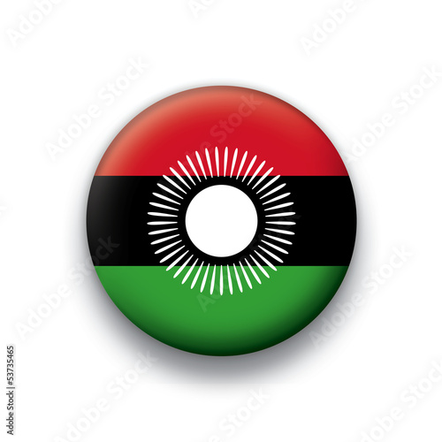 Vector flag button series Malawi