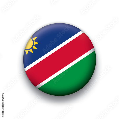 Vector flag button series Namibia