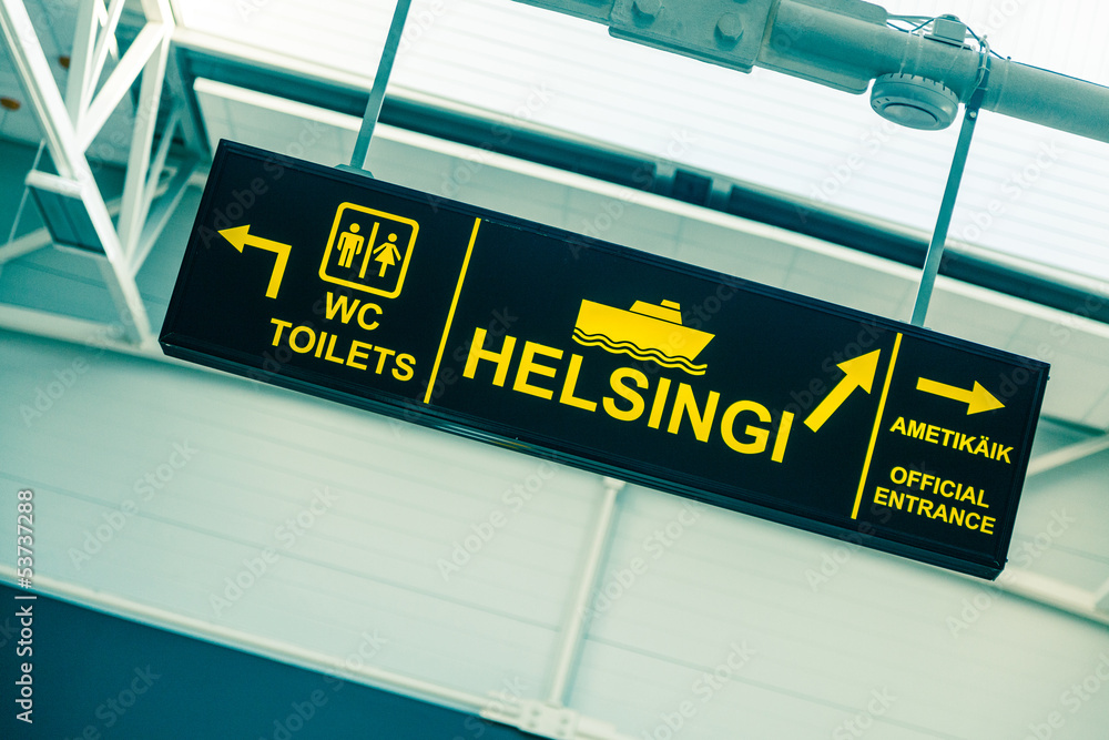 Boarding Sign at Tallinn Port