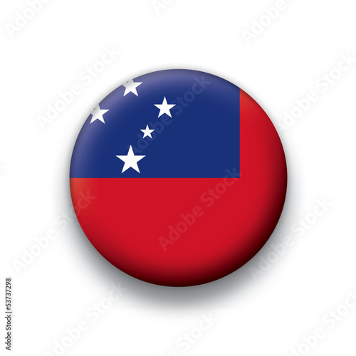 Vector flag button series Samoa