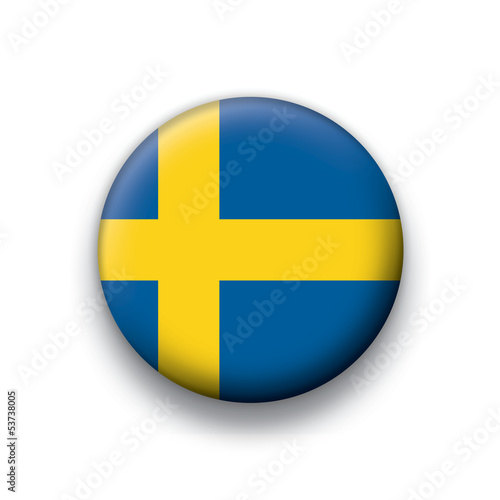 Vector flag button series Sweden