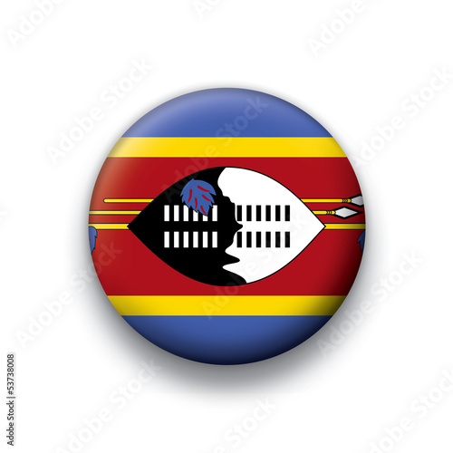 Vector flag button series Swaiziland