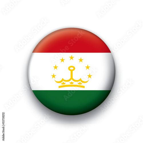 Vector flag button series Tajikistan