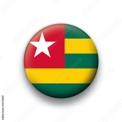 Vector flag button series Togo