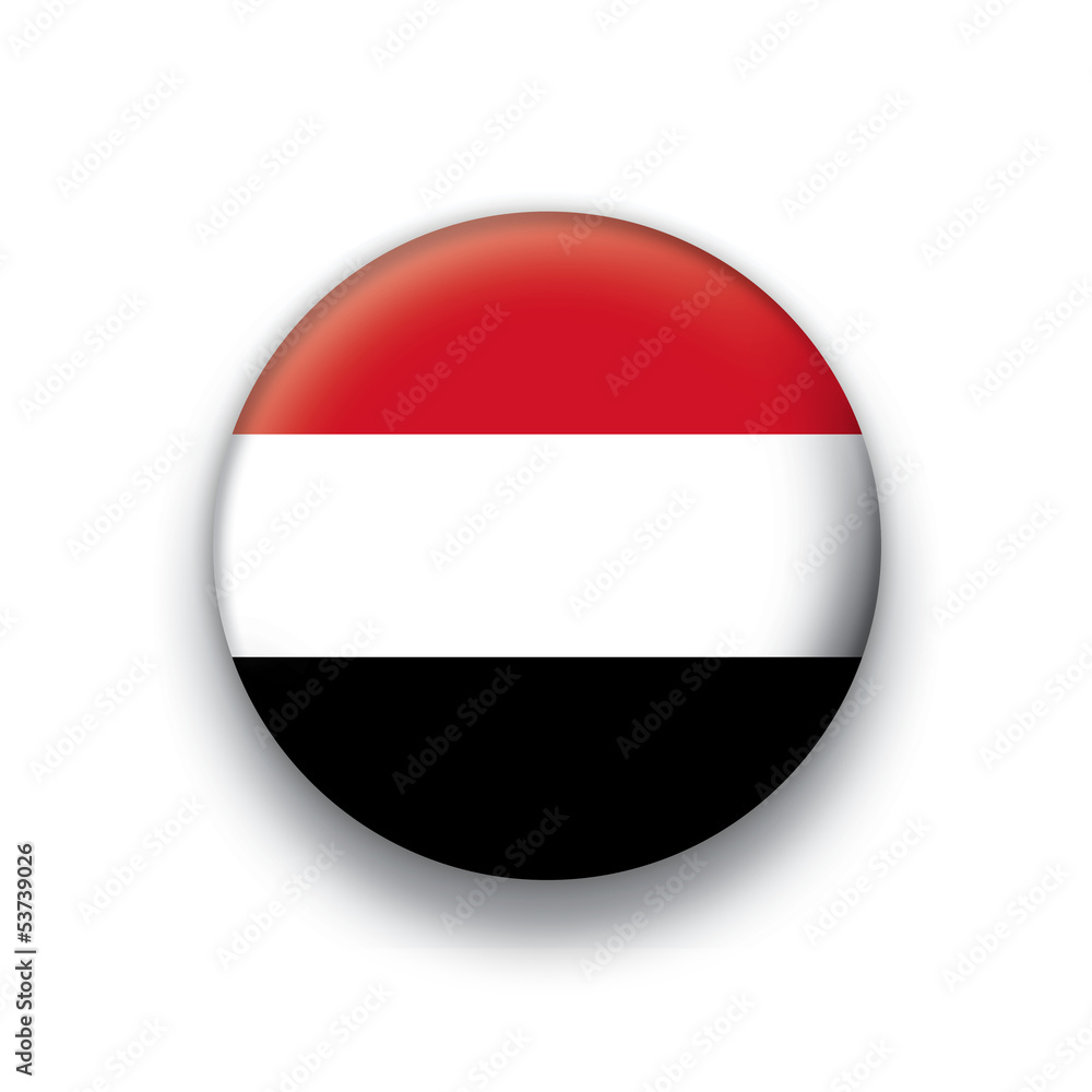 Vector flag button series Yemen Vector flag button series Yemen