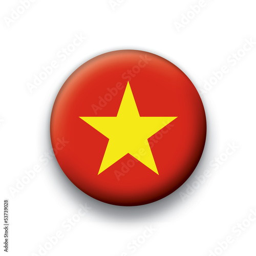 Vector flag button series Vietnam