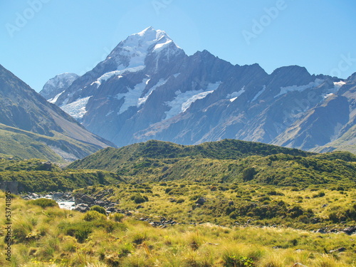 Aoraki (Mount Cook), a highest mountain in New Zealand