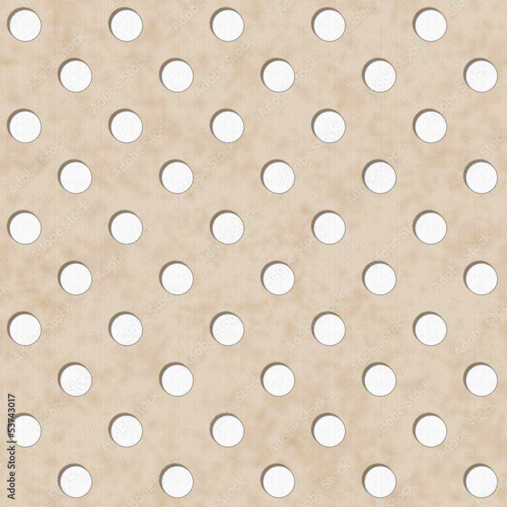Ecru and White Polka Dot Fabric Background Ecru and White Polka Dot Fabric Background