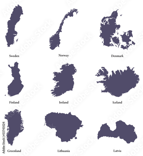 Northen Europe vector