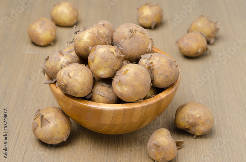 new potatoes in a bowl, horizontal