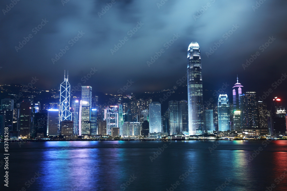 Fototapeta premium Widok z portu w Hongkongu