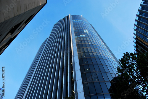 Looking up at a Skyscraper in London