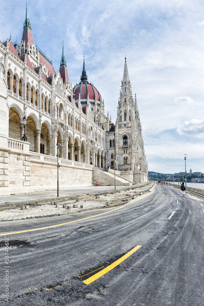 Day view of the Budapest parliament building