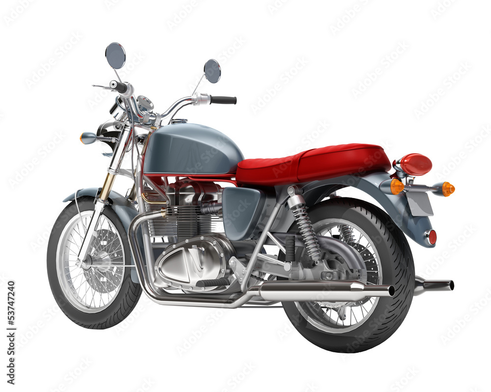 Classic motorcycle isolated