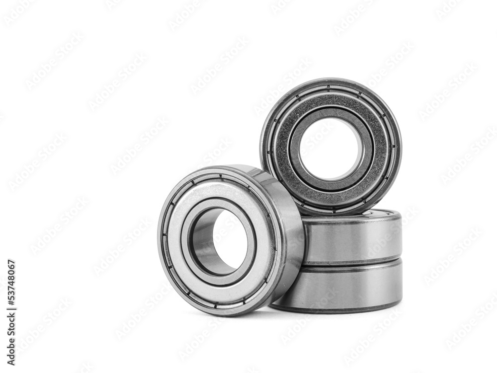 Four ball bearing, isolated on a white background Four ball bearing, isolated on a white background