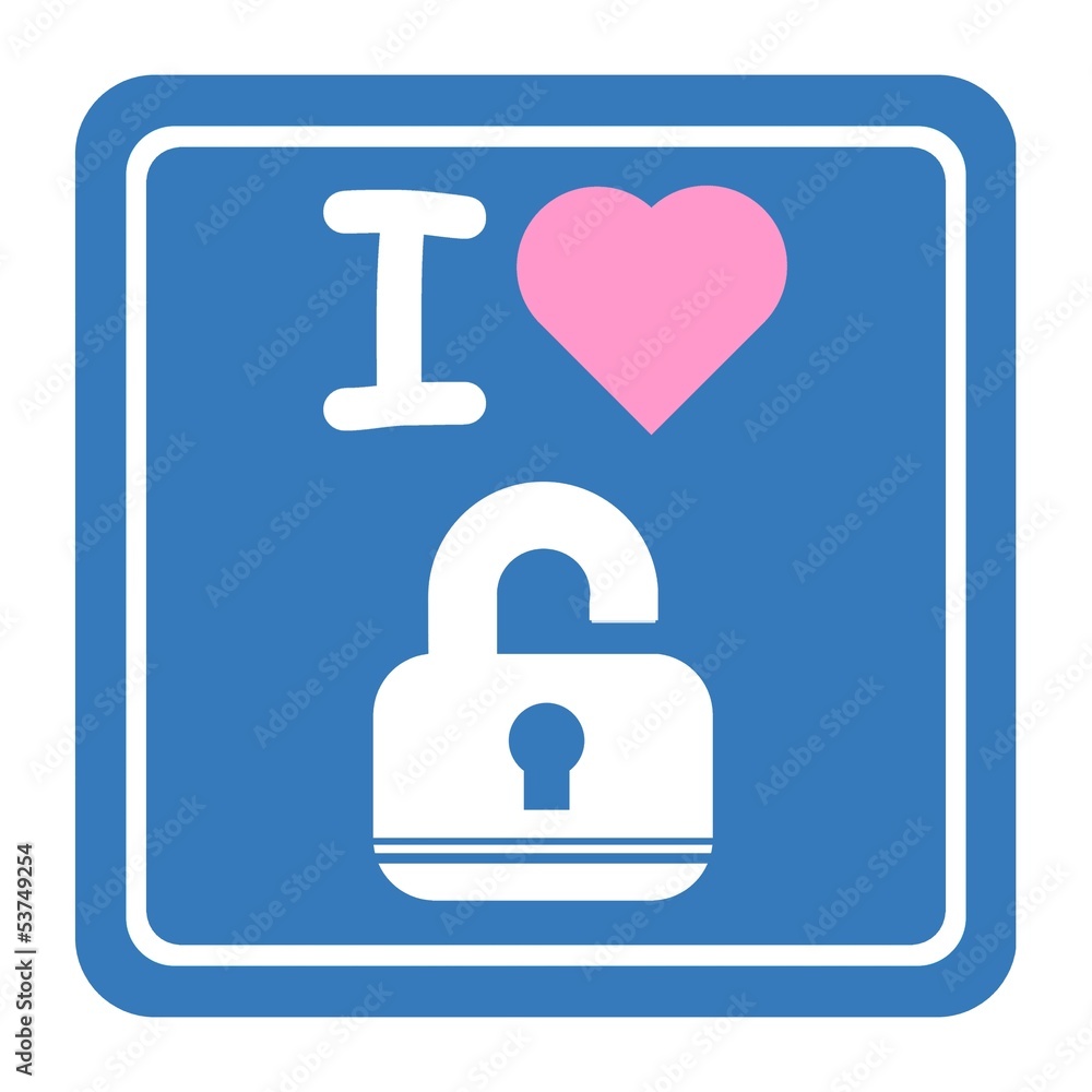 J'aime : Cadenas ouvert J'aime : Cadenas ouvert