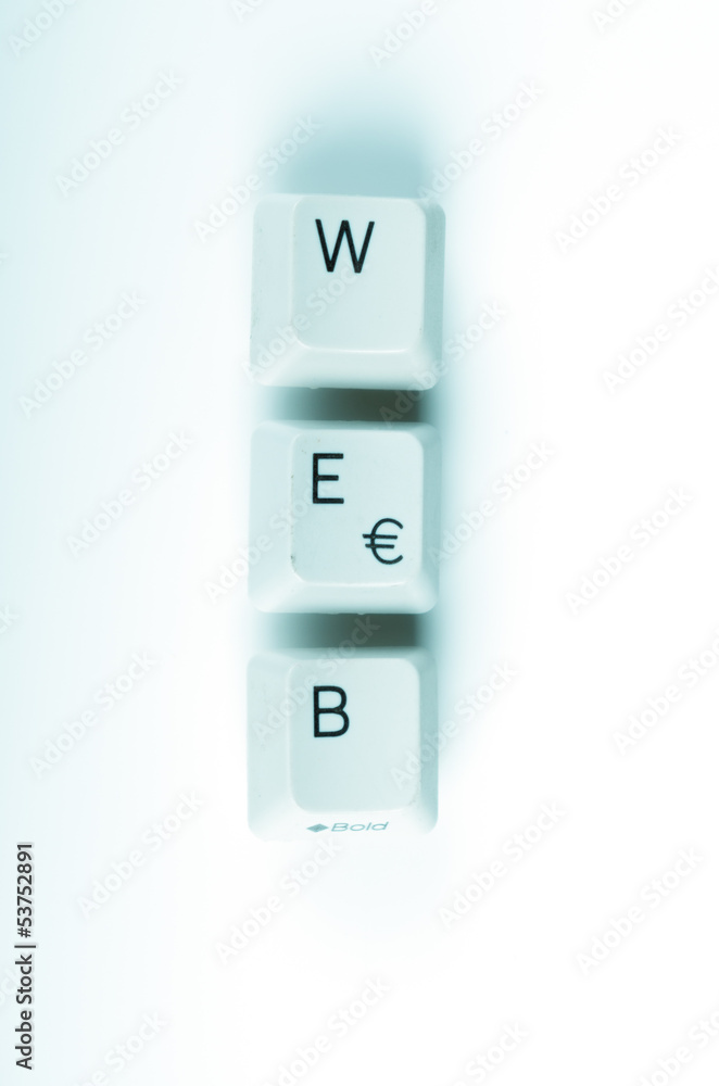 web word written with computer buttons web word written with computer buttons