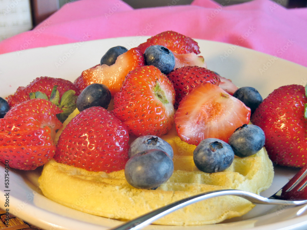 Berries and waffles Berries and waffles