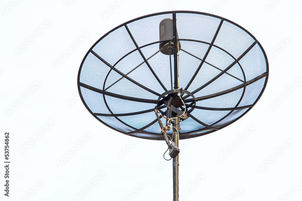 Satellite dish isolated on a white background