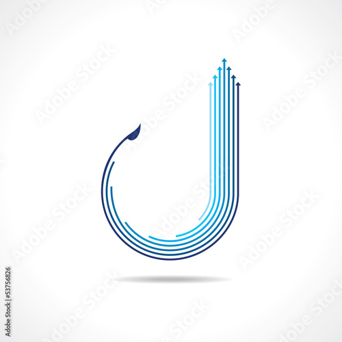 Blue arrow  logo vector