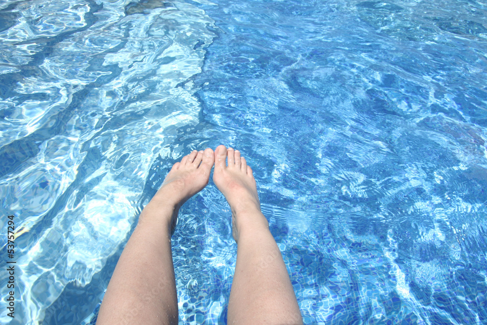 Blue water pool