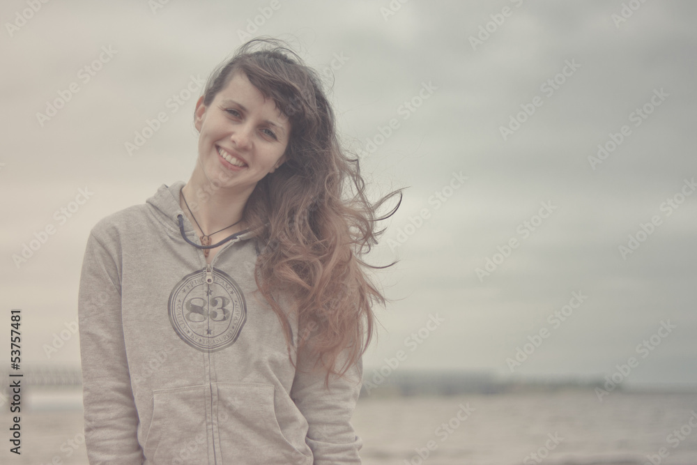 Woman smiles