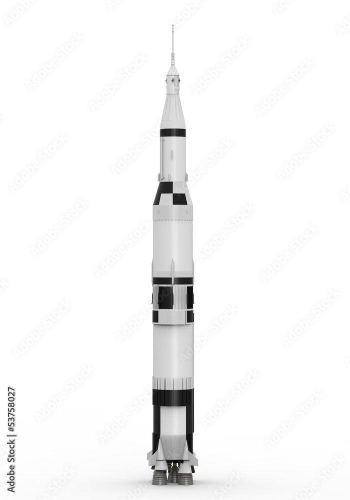 Naklejka premium Space Rocket Saturn