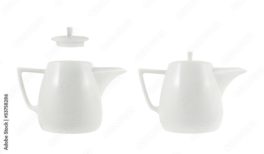 Ceramic teapot isolated