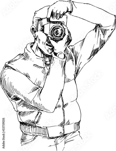 hand drawn photographer