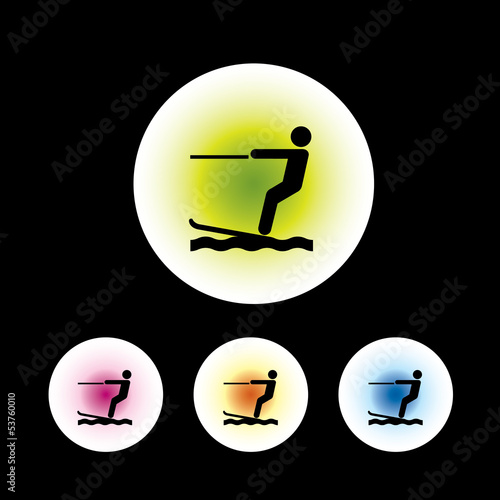 icon set in black background for use