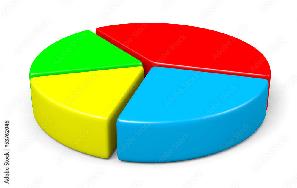 Colorful 3d pie diagram illustration Colorful 3d pie diagram illustration